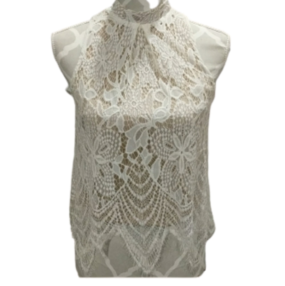 Love, fire Nordstrom halter style lace top
